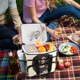 thumbnail image 5 of FORMRS Insulated Cooler Bag 24 Cans Capacity Soft Leakproof Lunch Box with Side Pockets, Space Record, 5 of 7