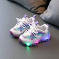 thumbnail image 2 of Otqutp Baby Toddler Boys Girls LED Light Sneakers Walking Shoes 1 to 6 Years Old Kids Mesh Luminous Sport Running Shoes, 2 of 8