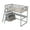 Gray, variant on Bellemave Twin Size Loft Bed with Desk and Storage, Wood Loft Bed Frame with Shelves and Built-In Drawers, High Loft Bed for Teens Adults (White)