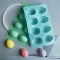 thumbnail image 6 of sunsanly Candy Mold Easy Demoulding Non-stick Heat-resistant DIY Three-dimensional 8 Grids Easter Egg Shaped Silicone Cake Mold Kitchen Supply, 6 of 7