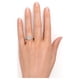 thumbnail image 2 of JeenMata Anillo de Compromiso con Halo de Moissanita de Corte Redondo de 1 Quilate en Oro Blanco de 18 K sobre Plata, 2 of 6