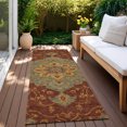 thumbnail image 3 of Addison Rugs Chantille Indoor/Outdoor Traditional Global Garnet Machine Washable Runner Rug, 2'3" x 7'6", 3 of 8