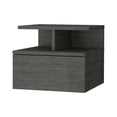 thumbnail image 4 of FM FURNITURE Augusta Floating Nightstand with 2-Tier Shelf and 1-Drawer, 4 of 6