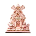thumbnail image 2 of 2D Flat Christmas Wooden Windmill House Tabletop Ornament Rotatable Fan Blade Gingerbread House Style Desktop Decor Festive Home Decoration For Holiday Party, 2 of 8