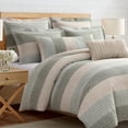 thumbnail image 2 of Levtex Home – Sand Stripes Sage Lumbar Pillow – Decorative 14x36in. Pillow Cover – Modern Stitched Stripe Design – Sage and Neutral Tones – Soft Textured Fabric – No Insert Included, 2 of 4