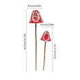 thumbnail image 2 of 2 Pack Vintage Iron Mushroom Ground Stake, Painted Metal Garden Ornament Flower Bed Planter Porch Yard Landscapes Decor, 2 of 6