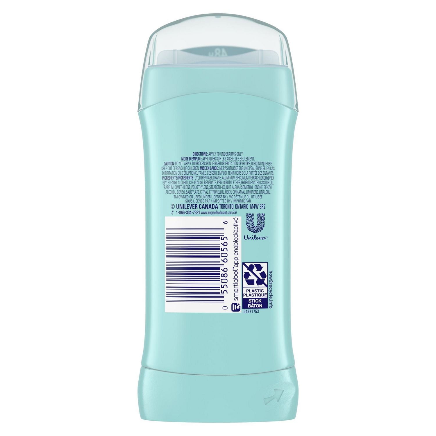 Degree Antiperspirant Stick, Shower Clean, 48-Hour Sweat & odour Protection Antiperspirant for Women, 74g