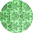 thumbnail image 1 of Ahgly Company Indoor Round Abstract Emerald Green Contemporary Area Rugs, 8' Round, 1 of 4