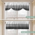 thumbnail image 5 of Black White Ombre Tie Up Valance Curtains for Windows, Kitchen Curtains Window Treatments, Vintage Minimalism Abstract Stripes Short Window Shades Valances for Bedroom Bathroom Cafe 42"x18", 5 of 8
