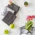 thumbnail image 4 of Design Imports DII Dishtowel en Microfibre Floral Abstrait Gris 4 Pièces, 4 of 4