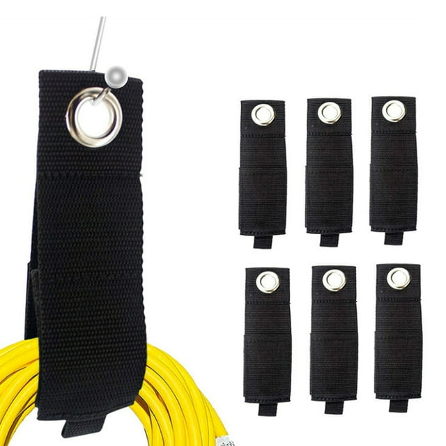 Yeacher 6 Pcs Attaches de Câble Réutilisables Fils de Fixation Organisateur de Câbles Gestion Multi-Usage Sangles de Fixations Organisateurs de Garage