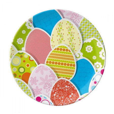 

Easter Festival Cute Colored Egg Culture Plate Decorative Porcelain Salver Tableware Dinner Dish