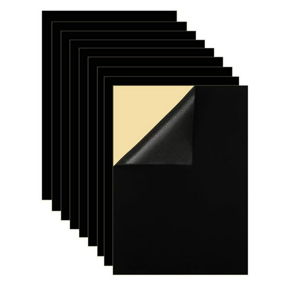 10PCS Self Adhesive Felt Fabric,Soft Velvet Drawer Liner,DIY Black