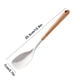 thumbnail image 3 of Espátula de silicona antiadherente y cuchara de sopa | Utensilio de cocina con mango de madera extendido, resistente al alto calor, blanco, 13.9in, seguro contra arañazos para utensilios de cocina, 3 of 6