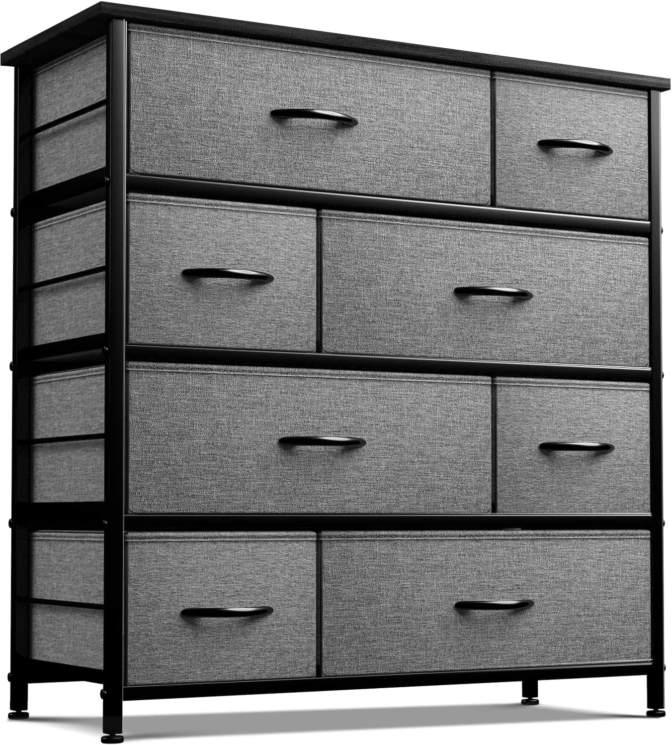 Sorbus Dresser with 8 Drawers Black
