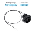 thumbnail image 4 of Uxcell E27/E26 Light Bulb Socket, 2 Set Lamp Base Full-thread Holder with 50 CM/19.5 Inches,Black, 4 of 6