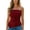 Red, variant on Summer Strapless Tops For Women Ruffled Asymmetrical Hem Tube Tops Ruched Bandeau Cami Tanks