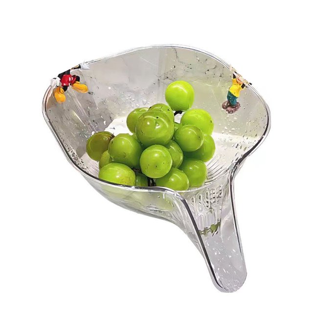 VONKY Multi-functional Drain Bowl With Funnel Wide Application Safe And Reliable Made Of PP clear white(pet) 1Set