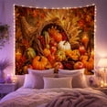 thumbnail image 2 of Harvest Themed Still With Life Tilted Brown Woven, Mystical Fantasy for Space Lovers, Galaxy Room Decor, Halloween Gift, Tapestry Wall Hanging for Bedroom and Dorm, 2 of 7