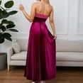 thumbnail image 4 of DHFJKG Dresses For Women Elegant Evening Gown Strapless Party Formal Dinner Guest Maxi Dress Velvet Cami Stylish Dresses, 4 of 9
