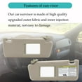 thumbnail image 5 of Sun Visor Replacement Fit For Toyota Tacoma 2005-2015, OE:74320-04181-B1, Driver Left & Passenger Right Side, Sun Visor With Mirror-gray-left, 5 of 6