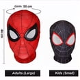 thumbnail image 2 of Máscara de superhéroe Miles Spiderman, Peter Parker, disfraz de Halloween, tela de Spandex, Material para adultos y niños, 2 of 4