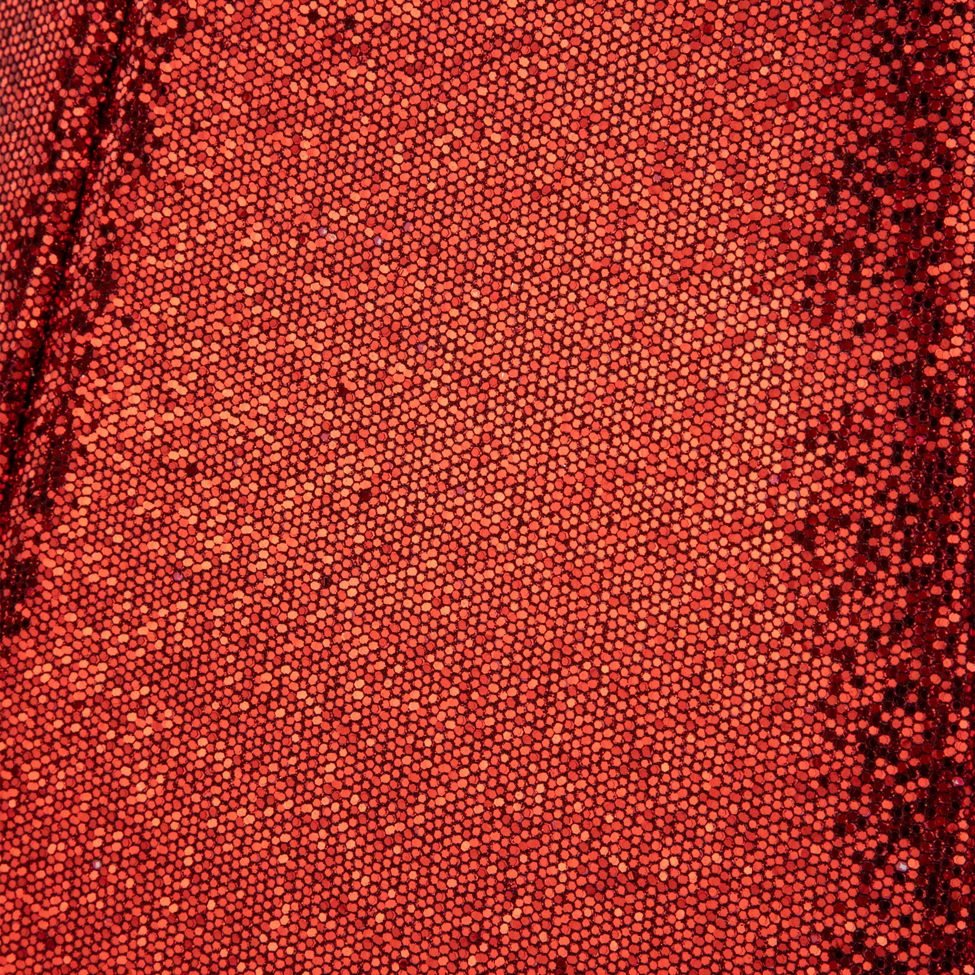 Northlight 26" Glittery Red Fabric Hexagonal Christmas Tree Collar