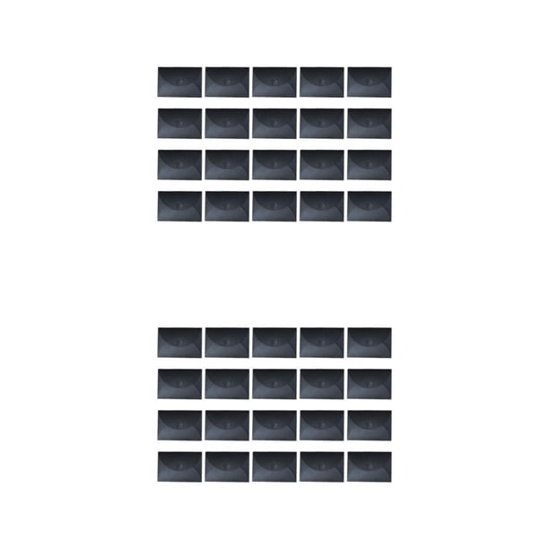Advancent Paquete de 50 sobres de papel Kraft, materiales reciclables, sobres multiusos para tarjetas de regalo, negro carbón, 155*105mm (M) negro carbón 155*105mm (M) 2Conjunto