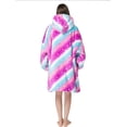 thumbnail image 6 of Oversized Wearable Pajamas With Big Pockets,Soft Plush Sweatshirt Hooded Popular Tops One Size Fits, 6 of 6
