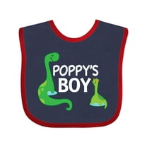 Inktastic Poppy's Boy Grandson Boys Baby Bib