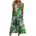 thumbnail image 4 of Summer Dresses For Women Digital Print Pocket V Neck Personality Fashion Loose Casual Dress Mother Of The Bride Dresses For Wedding, 4 of 4
