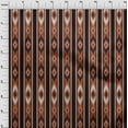 thumbnail image 3 of oneOone Georgette Viscose Rust Brown Fabric Stripe & Ikat Ethnic Dress Material Fabric Print Fabric By The Yard 42 Inch Wide, 3 of 4