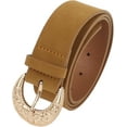 thumbnail image 2 of CoCoMangos Women Suede Leather Belts Ladies Vintage Carving Metal Waist Belt Casual Chic Belt For Pants Jeans Dresses, 2 of 7