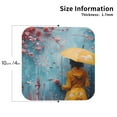 thumbnail image 3 of Disketp Woman Under Blossoming Tree Funny Coasters,6 Pcs Leather Coasters with Holder, Perfect Housewarming Hostess Gifts,Protect Furniture from Water Marks Scratch and Damage,Square, 3 of 7