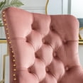 thumbnail image 5 of PORKISS Office Chair, Velvet Upholstered Home Office Chair with Gold Metal Base, Adjustable Swivel Desk Chair with Tufted Button, Pink, 5 of 11