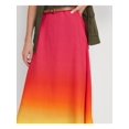 thumbnail image 3 of RALPH LAUREN Womens Pink Zippered Lined Ombre Midi A-Line Skirt 8, 3 of 4
