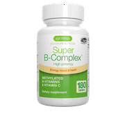 Igennus Super B-Complex, Methylated & Sustained Release B Complex Supplement, Vegan, 180 Small Tablets