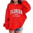thumbnail image 2 of Florida 1989 Palm Island Graphic Hoodies for Girls Boys Long Sleeve Loose Hooded Sweatshirt Pockets Kids Pullover 3-12 Years, 2 of 5