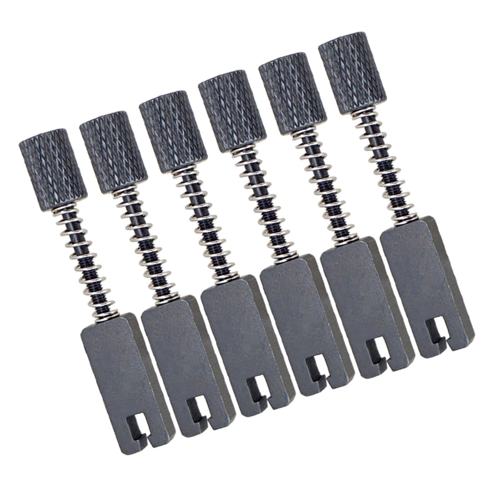 Dualoai 6 Pieces Electric Guitar Bridge Saddles Convenient to Use Metal Repair Parts
