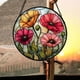thumbnail image 4 of Atrapasol de Vidrio Teñido AMDERVEN Flores de Amapola Rojo Naranja, 4 of 6