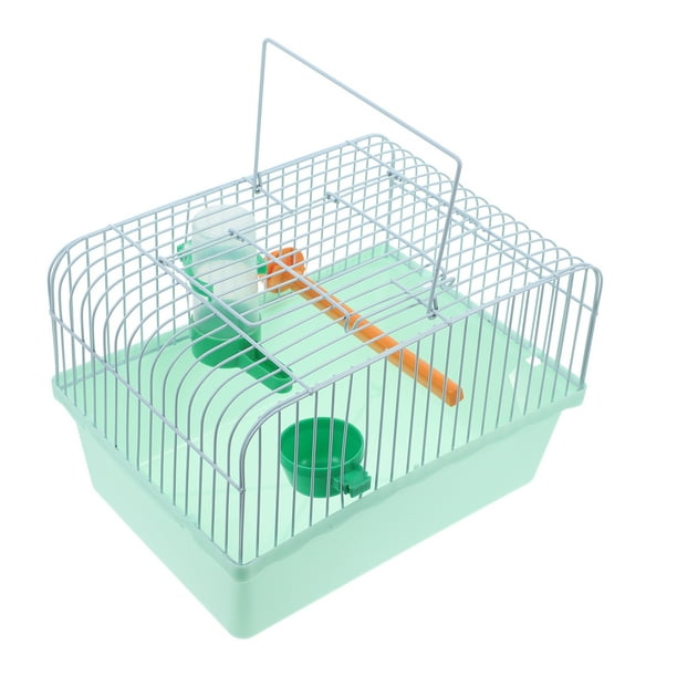 Jaula portátil para pájaros con bebedero y comedero. Amplia jaula para pájaros para un viaje cómodo. Transportín metálico para pájaros. Jaula de viaje portátil para pájaros.