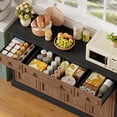 thumbnail image 5 of Homfa Buffet Cabinet with Drawers, 53.5”W Sideboard Storage Cabinet with Adjustable Shelf for Kitchen Dining Room, Oak & Black, 5 of 7