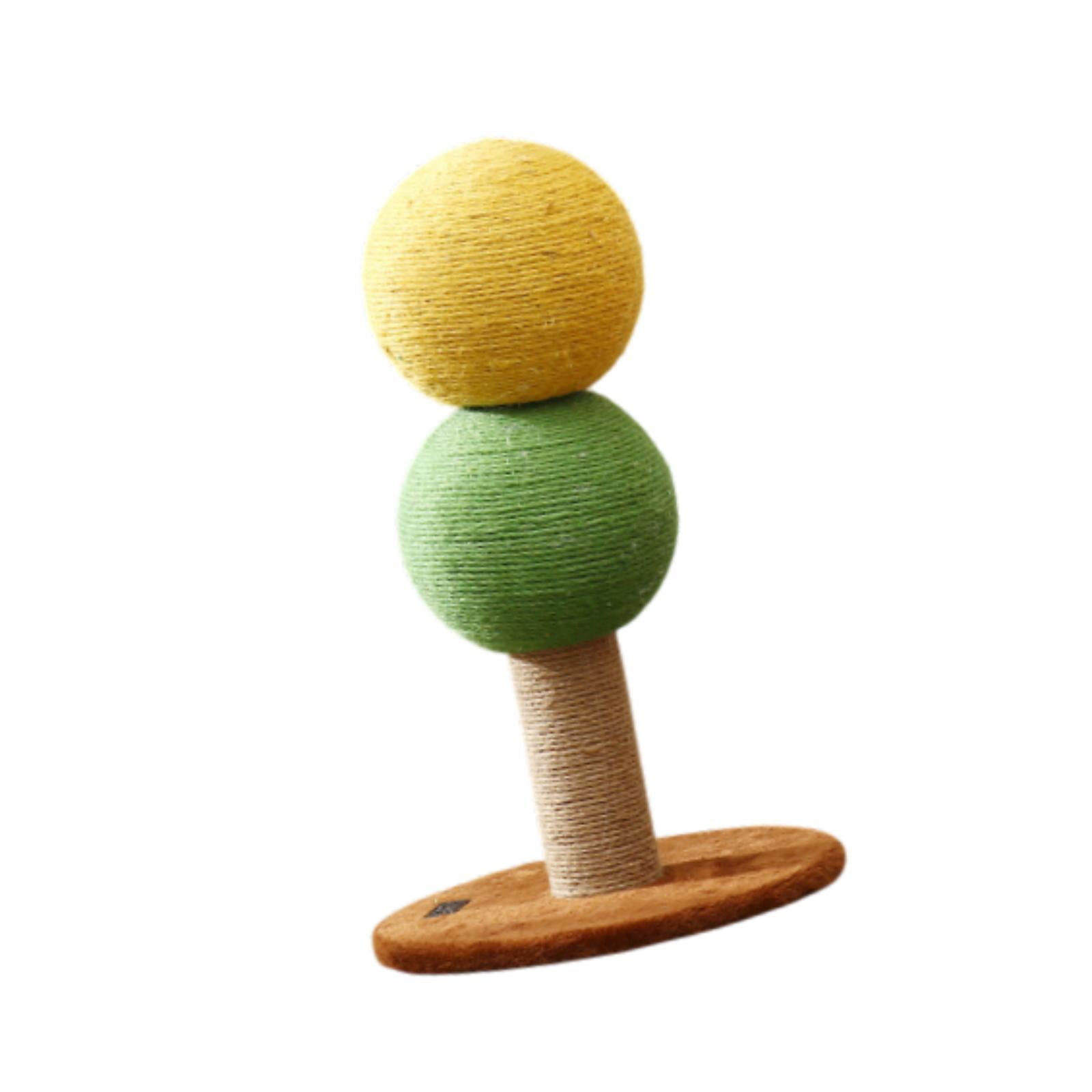EHJRE Cat Scratching Posts Pet Toys Kitten Scratching Posts Furniture Protectors Kitten Scratching Posts Indoor Cat Sleeping Pet Supplies Double Ball