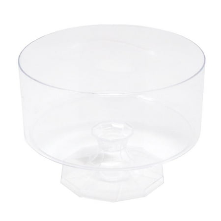 Plastic Pedestal Bowl - Plastic Trifle Pedestal Bowl, Clear, 4-1/4-Inch
