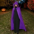 thumbnail image 6 of Unisex Full Length Hooded Robe Cloak Long Velvet Cape Cosplay Costume, 6 of 8