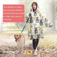 thumbnail image 4 of Highland Cow Bucket Flower Pattern Wearable Oversized Blanket,Wearable Blanket Hoodie for Adults,Cozy Hooded Blankets with Super Pockets,Super Warm Fuzzy Pullover for Women & Men, 4 of 6