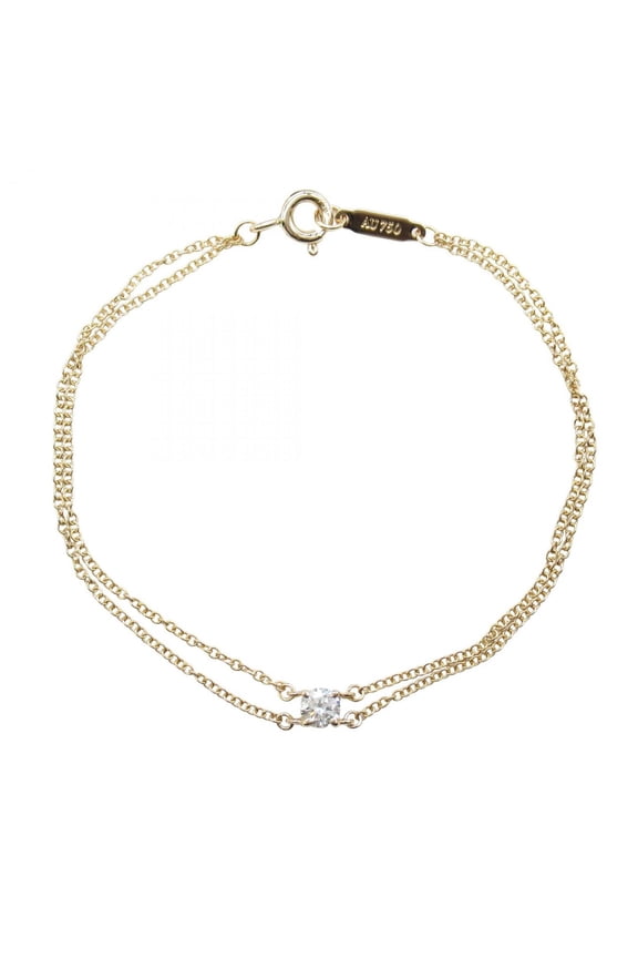 Pre-Owned Tiffany & Co. Solitaire Diamond Bracelet in 18K Pink Gold (Pink Gold) for... (Good)