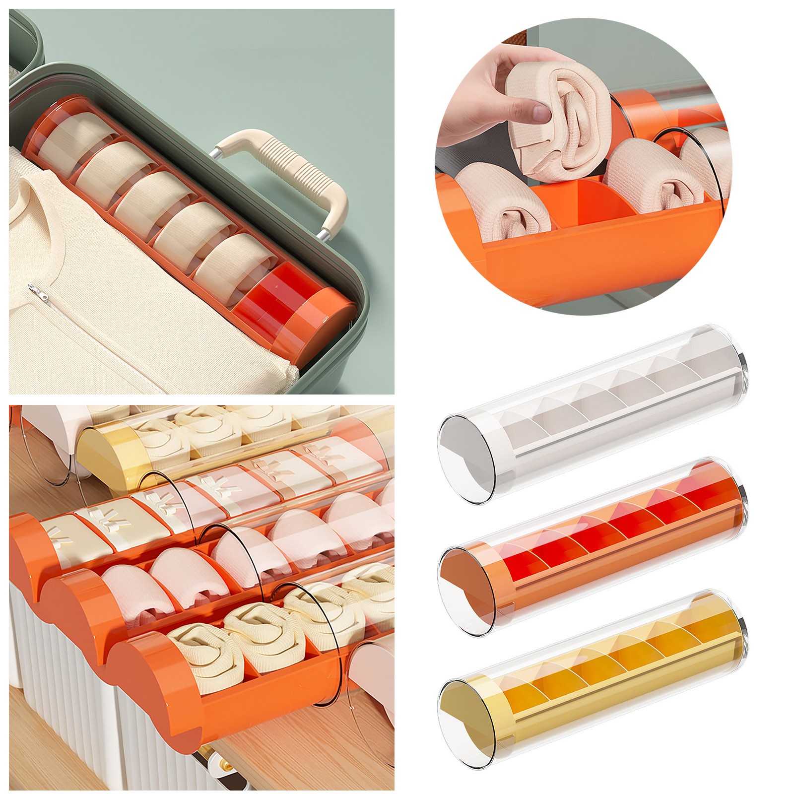 WNG Underwear Organizer Box Clothes Dividers Socks Lingerie Compartment