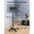 thumbnail image 3 of TV Cart PERLESMITH Mobile con ruedas para pantallas LCD LED OLED de 23 a 60 pulgadas, 3 of 7