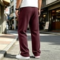 thumbnail image 4 of Lmueinov Men's Waffle Knit Wide Leg Sweatpants Elastic Waist With Drawstring Front Pleats With Deep Side Pockets For Fall And Winter Wear, S-3XL, 4 of 6